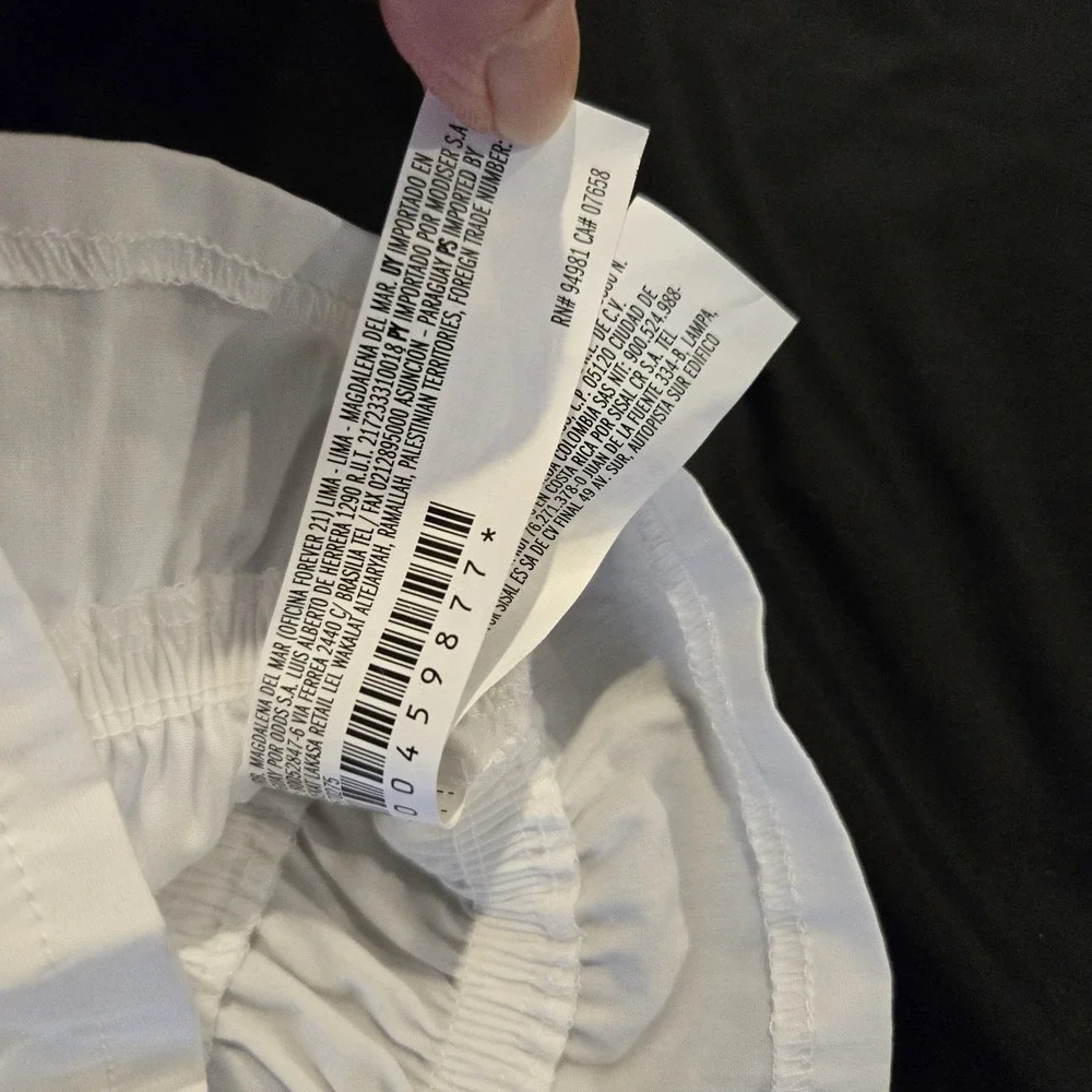 NWOT Forever 21 Off One Shoulder‎ White Bandeau Halter Top No Size Tag Fits LG